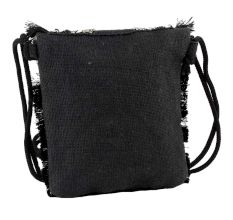 Black And White Heavy Hand Embroidery Foldover Cluch Bag With Coins