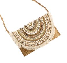 Natural Handmade FoldOver Bohemian Jute Clutch Bag