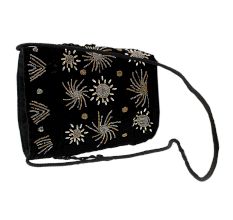 Black Embroidered Potli Bag
