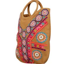 Hanmade Jute Tote Bag with Wooden Handle