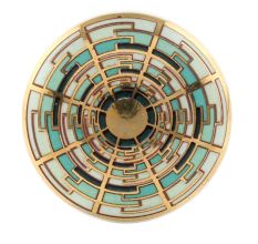 Emerald Hue Golden Pattern Ceramic Dresser Knobs