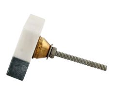 Forest Green and White Square Stone Cabinet Knobs