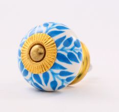 Turquoise Leaf Knob