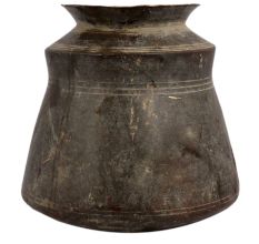 Handmade Black Patina Brass Rare South Indian Water Pot