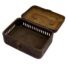 Handmade Brown Brass Square  Brass Container Or Storage Box
