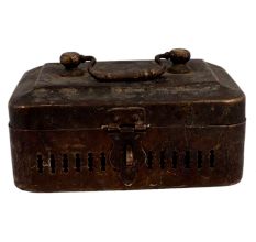 Handmade Brown Brass Square  Brass Container Or Storage Box