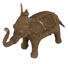 Handmade Brown Brass Dhokra Tribal Art Jali Design
