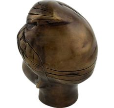 Handmade Brown Brass Muniswaran God Head Shiva Head