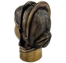 Hand Crafted Black Patina Brass Parwati Gauri Face Statue Gangaur