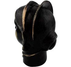 Handcrafted Black Brass Gangaur Gauri Face Statue Parvati