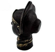 Handmade Black Brass Goddess Gauri Face For worship Gangaur