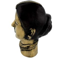 Handmade Black And Golden Gangaur Gauri Face Statue