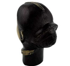 Handmade Antique Gold And Black Brass Gangaur or Gauri Head Statue