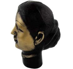 Handmade Black And Golden Gangaur or Gauri Face Statue For Gifting