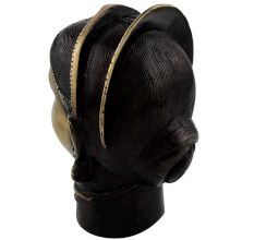 Handmade Black Finish Brass Gangaur or Gauri Head Statue