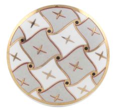 Grey and White Golden Checkerboard Cabinet Knobs