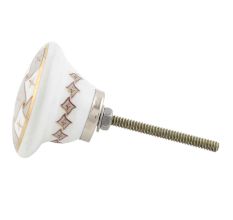 Grey and White Golden Checkerboard Cabinet Knobs