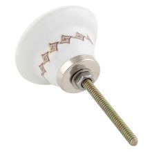 Grey and White Golden Checkerboard Cabinet Knobs