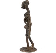 Handcrafted Black Brass Dhokra Tribal Women Statue