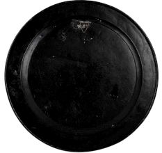 Handcrafted Black Enamel Brass Plate Elephant Design Wall Hanging