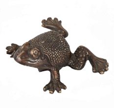 Handmade Black Brass Frog Paper weight Showpiece