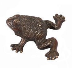 Handmade Black Brass Frog Paper weight Showpiece