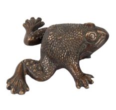 Handmade Black Brass Frog Paper weight Showpiece