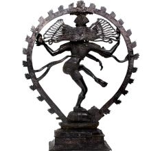 Shiva Natraja Statue In Black Finish Aluminium master craft