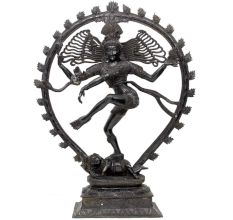 Shiva Natraja Statue In Black Finish Aluminium master craft