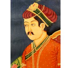 Noble Indian Mughal Painting Holding A Flower