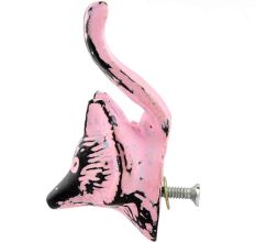 Baby Pink Fox Face Distressed Iron Cabinet Knobs