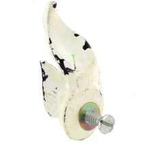 Cream Fox Face Distressed Iron Cabinet Knobs