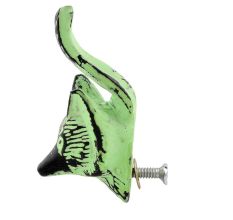 Lime Green Fox Face Distressed Iron Cabinet Knobs