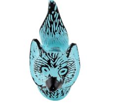 Turquoise Fox Face Distressed Iron Cabinet Knobs