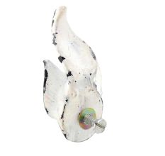 White Fox Face Distressed Iron Cabinet Knobs