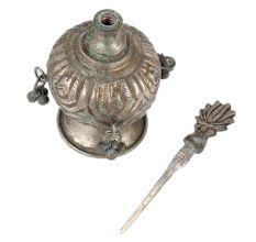 Kashmiri Brass Surma Dani In Silver Finish