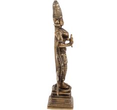 Black Brass Standing Laxmi Statue