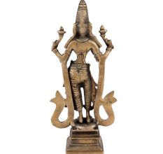 Black Brass Standing Laxmi Statue