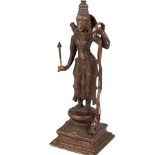 Brass Shri Ram Statue In Black Finish