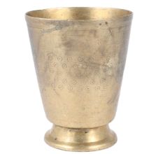Golden Brass Lassi Glass