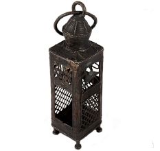 Brass Tea Light Holder Lantern