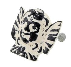 Cream Angel Distressed Iron Cabinet Knob