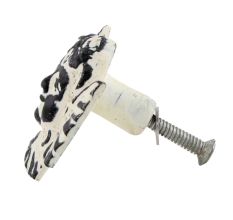 Cream Angel Distressed Iron Cabinet Knob