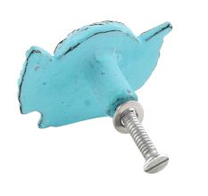 Turquoise Angel Distressed Iron Cabinet Knob