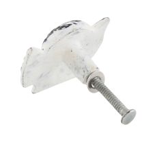White Angel Distressed Iron Cabinet Knob