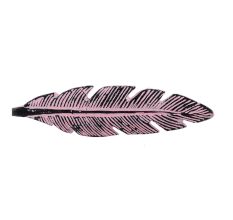 Baby Pink Feather Distressed Iron Handles