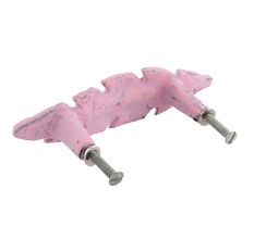 Baby Pink Feather Distressed Iron Handles