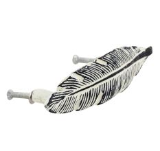 Cream Feather Distressed Iron Handles