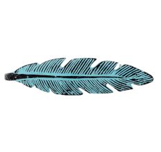 Turquoise Feather Distressed Iron Handles