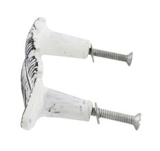 White Feather Distressed Iron Handles